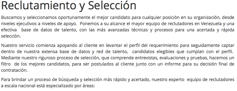 Ejemplo de copy de reclutamiento de ASAP
